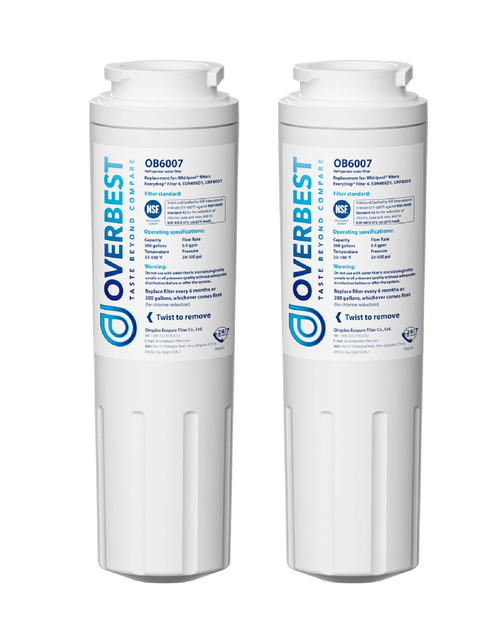 Overbest UKF8001 Replacement for Every Drop Refrigerator Filter 4, 2 Pack