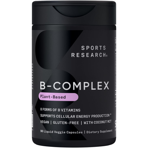 Sports Research® Vitamin B-Complex w/Methylated B12, 90 Liquid Caps.