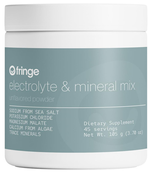 Fringe Electrolytes Powder, Ocean Sea Salt, Unflavored, 45 Servings