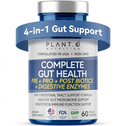 4-in-1 Gut Health - Prebiotics + Probiotics + Digestive Enzymes