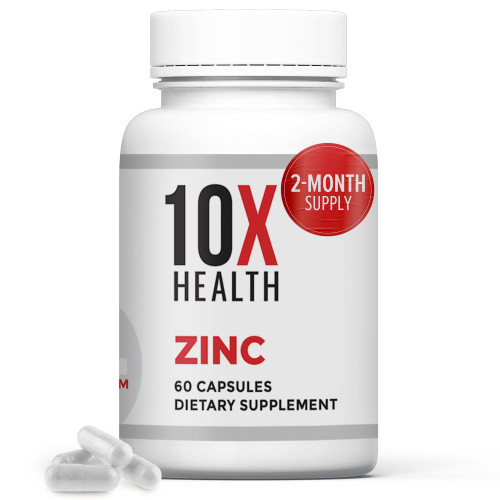 10X Health Zinc 30mg - 60 Capsules