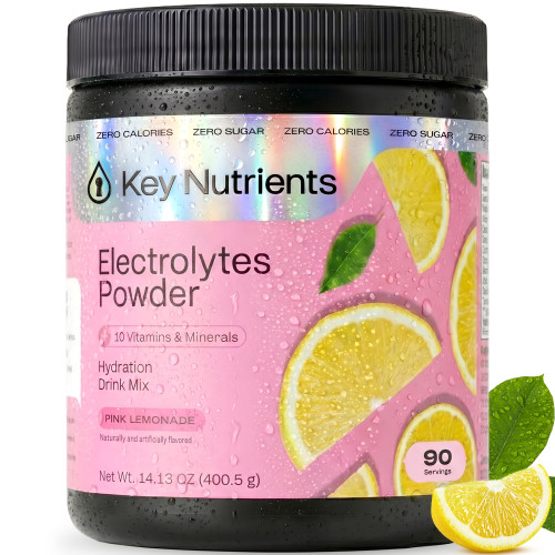 KEY NUTRIENTS Potassium Multivitamin Electrolytes, Pink Lemonade, 90 Serv