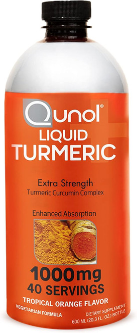 Qunol Liquid Turmeric 1000mg, Black Pepper Enhanced Absorption, 40 Servings