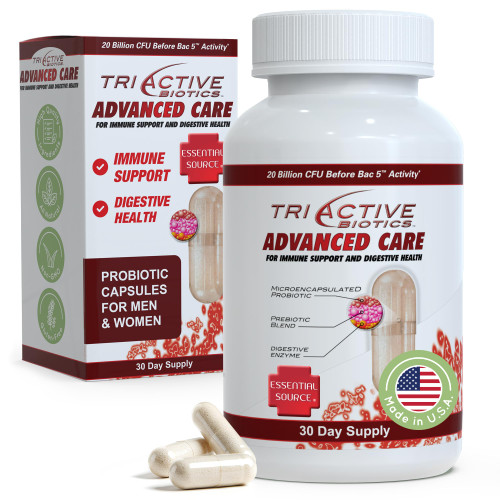Essential Source TriActive Biotics Probiotics Supplement, 30 Capsules