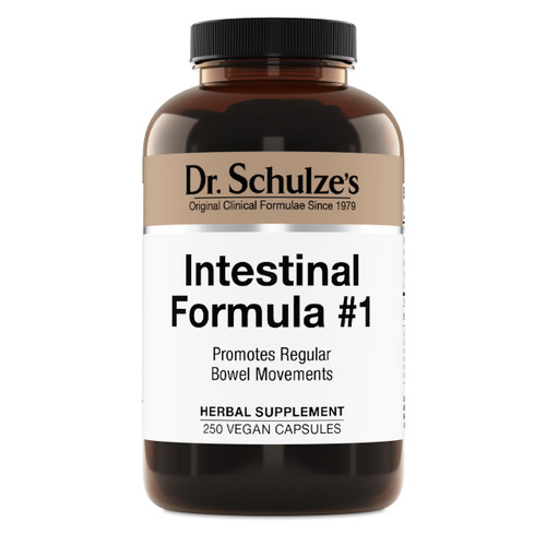 Dr. Schulze's Intestinal Formula #1 - Bowel Movement Supplement for Colon Health Support - Bloating & Constipation Relief - Intestinal Cleanse - All-Natural - Plant-Based - Vegan - 250 Count