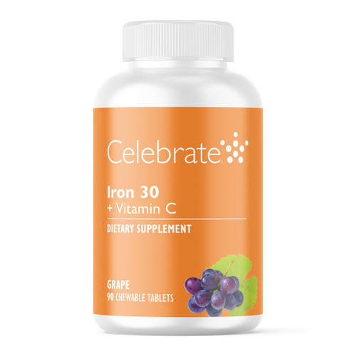 Celebrate Vitamins Bariatric Iron with Vitamin C, 30mg Iron, 90-Day Supply