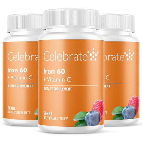 Celebrate Vitamins Bariatric Iron with Vitamin C, 60mg Iron, 90-Day Supply