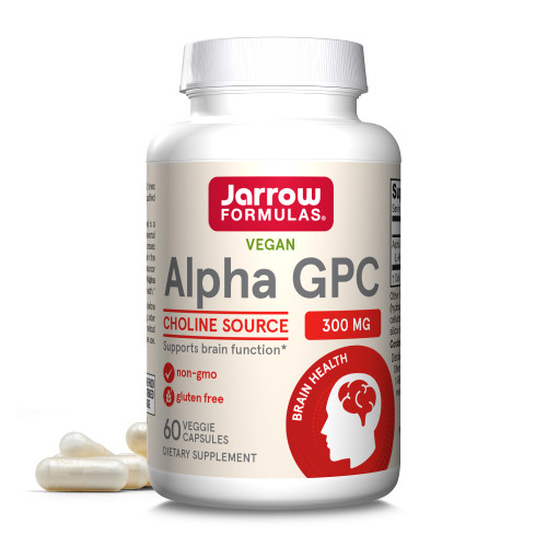 Jarrow Alpha GPC, 300mg Choline Supplements, Brain Health, 60 Capsules