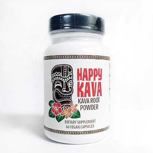 Happy Kava Brand Kava Root Only Capsules | Calming Kava-Kava Extract Powder in Vegan Capsules 10% Kavalactone | Kava Root Supplement for Relaxation