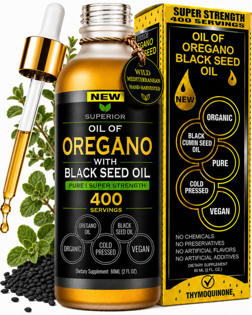 Oil Of Oregano With Black Seed Oil - 400 Servings