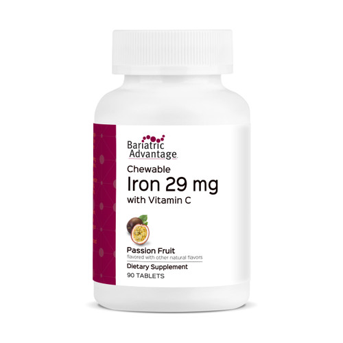 Bariatric Advantage Chewable Iron 29 mg, Passion Fruit, 90 Count