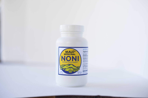 Maui Medicinal Herbs Noni 240 Veggie Capsules, 400mg, Organic Whole Fruit