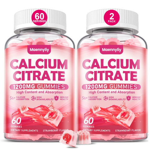 Calcium Citrate Gummies 1200 mg for Adults - Ultimate Absorption Calcium