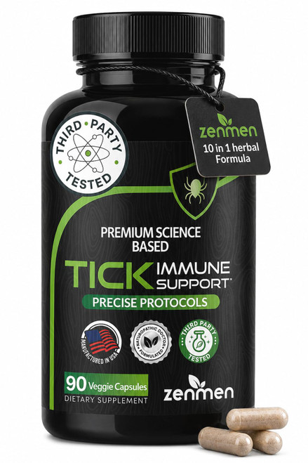 Zenmen Tick Immune Support Supplement - Improved Formula, Made in The USA
