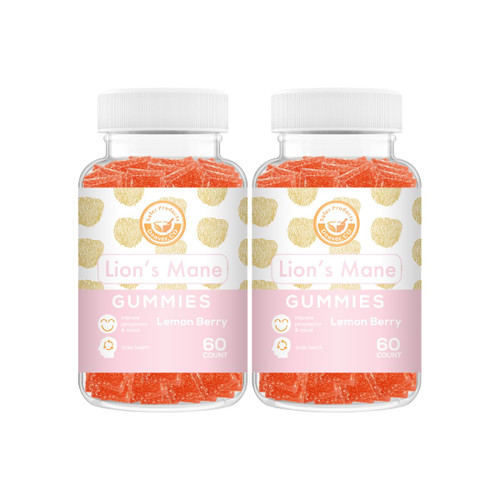 Safer Products Lion’s Mane Mushroom Gummies - May Support Focus, Memory, and Mood - Lemon Berry Flavor - Vegan, Non-GMO, Gluten-Free, Gelatin Free - 120 Count