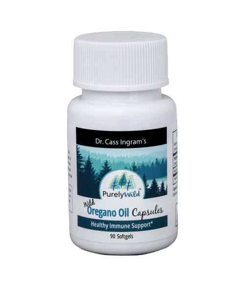 PURELY WILD Wild Oregano Oil Softgels by Dr. Cass Ingram - Wild-Harvested Turkish Oregano, Steam-Distilled and Emulsified in Extra Virgin Olive Oil - Immune & Digestive Support - Non-GMO - 90 Softgels