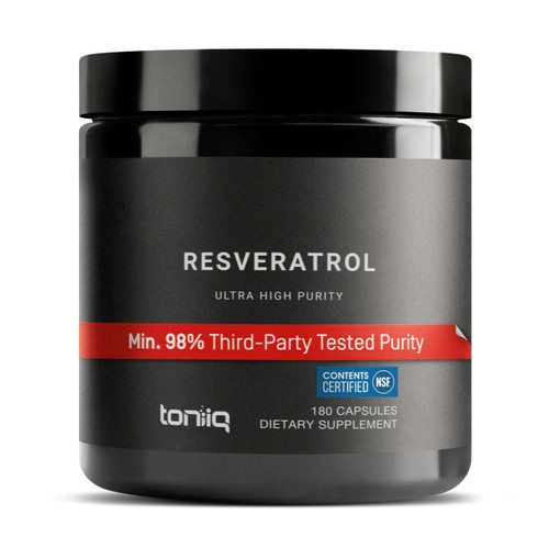 Toniiq NSF Certified Ultra High Purity Resveratrol Capsules