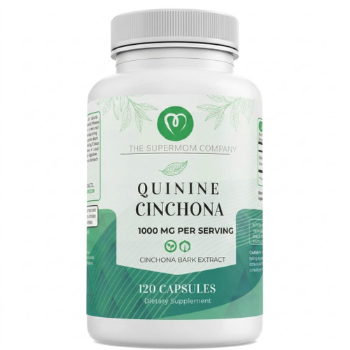 The Supermom Company Quinine Cinchona Bark Extract 1000 mg – Herbal Supplement for Muscle & Leg Cramp Relief, Digestive Support & Immune Health – 120 Capsules, Non-GMO, Made in USA