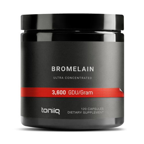 Toniiq Ultra High Strength Bromelain 500mg - 3600 GDU/Gram