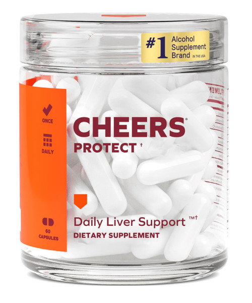 Cheers Protect | Daily Liver Supplement | DHM + L-Cysteine | 30 Doses