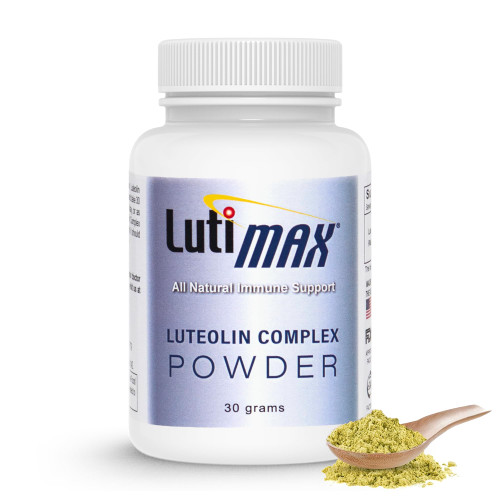 Lutimax Luteolin Complex Powder Brain Supplement with Rutin - Nootropic Brain Supplements for Memory and Focus to Improve Brain Health - Antioxidant Supplement for Immune Support - 100 Servings Solo