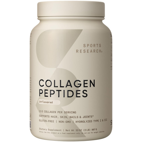 Sports Research® Collagen Peptides Protein Powder, 2lb (Unflavored)