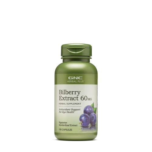 GNC Herbal Plus Bilberry Extract, Supports Eye Health, 100 Servings
