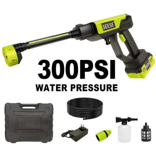 SEESE Cordless Pressure Washer and Single Port Charger Base, Bottle Portable Washer for Car,Home Cleaning & Garden Watering Holiday Gifts