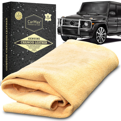 CarMax® English Premium Grade Professional Natural Chamois Leather - our biggest and best shammy, super soft and highly absorbent, Made in the UK