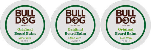 BULLDOG SKINCARE - Original Beard Balm, For Condition & Light Hold, For All Beard Types, 75g x 3 Pack