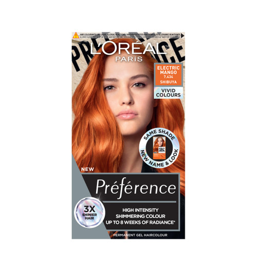 L'Oréal Paris Preference Vivids Permanent Hair Colour, 7.46 Electric Mango