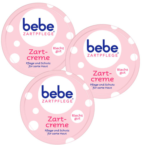 3 x 150 ml Bebe Soft Care Cream Care and Protection for Delicate Skin Pleasant Fragrance (Pack of 3)