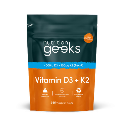 Vitamin D Tablets 4000 iu & Vitamin K2 MK7 100μg Vitamin D3-1 Year Supply
