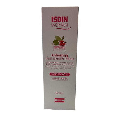 ISDIN WOMAN Anti-stretch marks cream (250ml) | Recommended to help prevent and diminish stretch marks