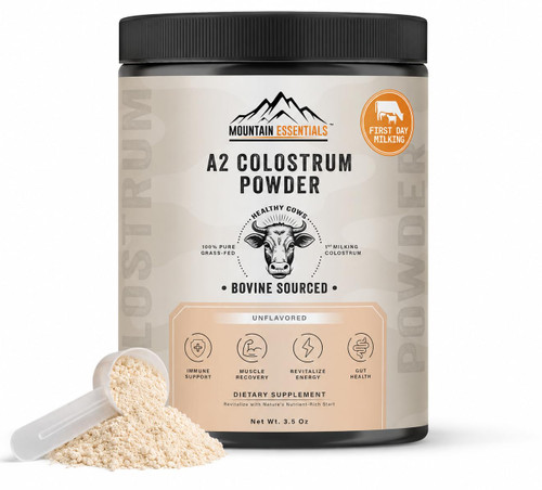 A2 Colostrum Powder – 3.5 oz | Grass-Fed Bovine Sourced | Unflavored First-Milking Powder for Shakes, Smoothies & Daily Use | Above 40% IGG Gluten-Free, 1-Year Shelf Life, 50 Servings Pack of 1