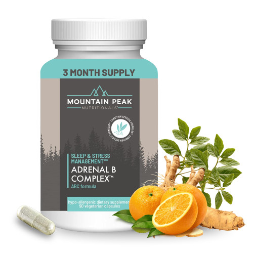 Mountain Peak Nutritionals Adrenal B Complex Ashwagandha B6 B12 90ct