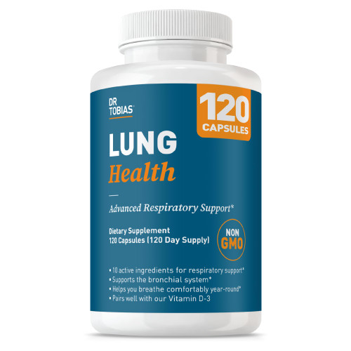 Dr. Tobias Lung Health Respiratory Support 120 Capsules | Lung Supplement