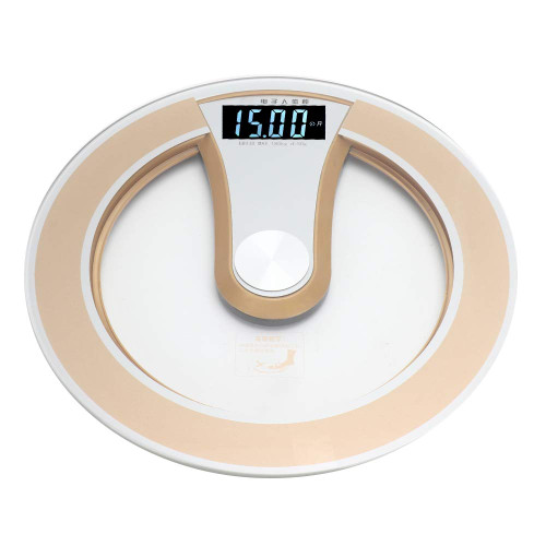 Sonew Digital Weight Scal, Round Intelligent Electric Digital Weight Body LCD Display Scale High Scale(Gold)