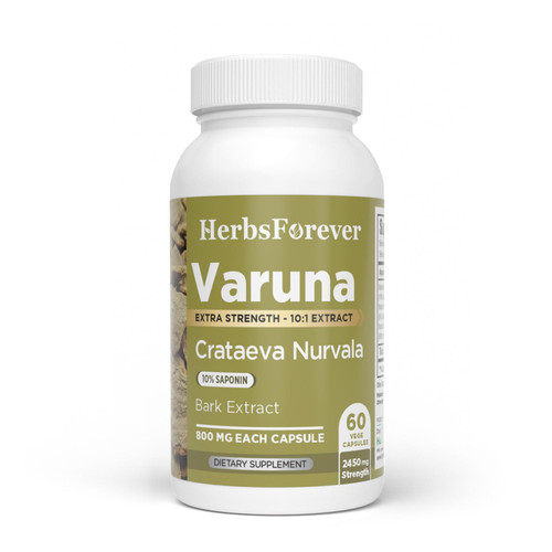 Herbsforever Varuna Nurvala Extract Capsules - Vegan & Gluten Free | Plant Based Supplement for Bladder & Kidney Function, 800 mg per Capsules (60 Nos)