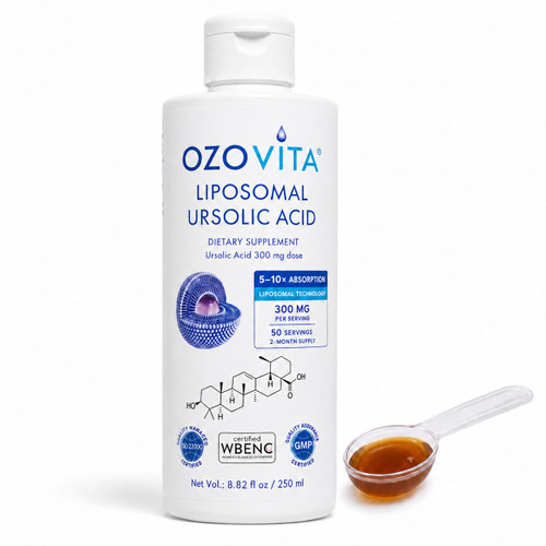 OZOVITA Ursolic Acid 300mg Liposomal Liquid Rosemary Extract 8.82 fl oz