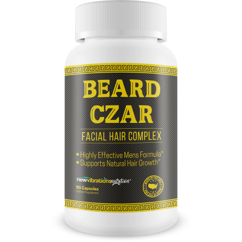 The Beard Czar-Facial Hair Complex- Highly Effective Mens Formula- Supports Natural Hair Growth-Improve Beard Quality and Nourishment-60 Capsules