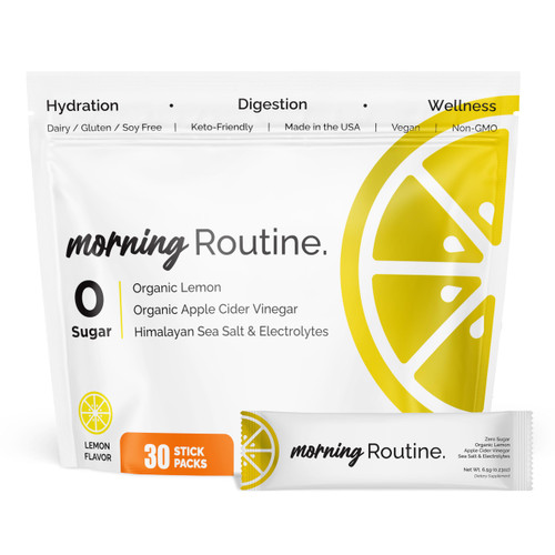 ROUTINE Morning Electrolyte Drink Mix, 3rd-Party Tested, 30 Sticks