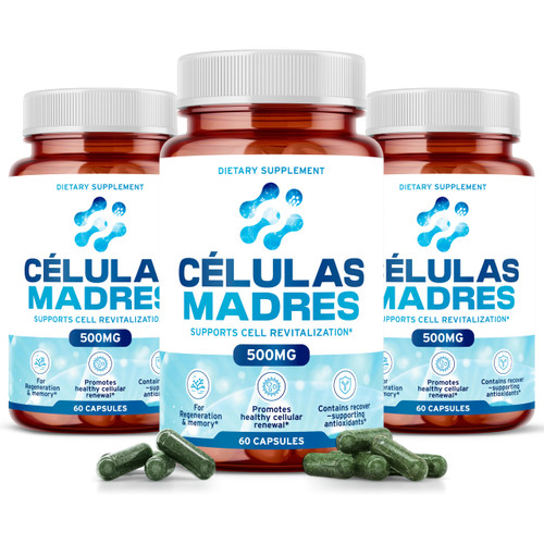 Stem Cell Supplements 500mg (180 Cap) Natural Anti-Aging & Longevity Support with Spirulina & Chlorella, Boost Cellular Renewal, Restore Youthful Energy, Reduce Joint Soreness – Celulas Madre