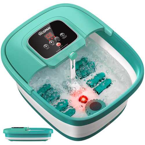 HOSPAN Collapsible Foot Spa, Foot Bath Massager with Heat, Bubble & Massage