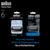 Braun Series 6 Electric Shaver Replacement Head with Sensitive Skinguard, Easily Attach Your Shaver Head, Compatible with New Generation Series 6 Shavers, 64B, Black