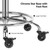 CoVibrant Lockable Rolling Stool with Noiseless Rubber Wheels & Footrest - Adjustable Swivel Stool Chair for Kitchen, Medical, Workshop, Salon, Tattoo, Office (Camel, 20"-27")