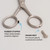 ZEUS Stainless Steel Beard Trimming Scissors for Men with Leather Case