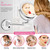 AMZNEVO Wall Mounted Lighted Makeup Mirror, 8 Inch Double-Sided 1X 5X Magnifying Mirror for Bathroom, 11'' Extendable Arm, 360° Swivel, Touch DimmableLED Lights, Powered by Plug in, Chrome