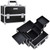 FRENESSA Makeup Train Case Makeup Case 11.8 Inch Large Cosmetic Box Organizer Travel Storage Professional Make Up Train Carrying Case with 6 Trays Locking Hard Vanity Storage Black