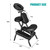 Nova Microdermabrasion Portable Massage Chair Foldable Tattoo Therapy Chair 4 Inches Thickness Sponge Face Cradle Spa Salon Massage Chair (Black)